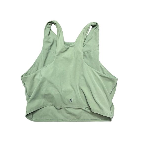 Athleta Conscious Crop Green Sports Bra Size Medium - Picture 3 of 5